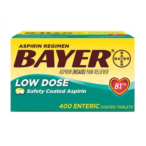 ASPIRIN LOW DOSE 81MG 400TAB BAYER