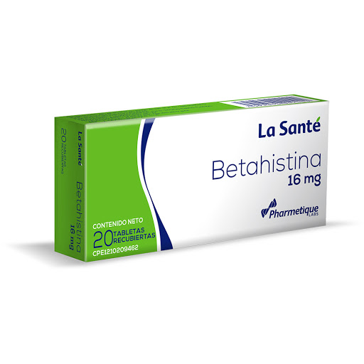 BETAHISTINA 16 MG 20 TAB PHARMETIQUE