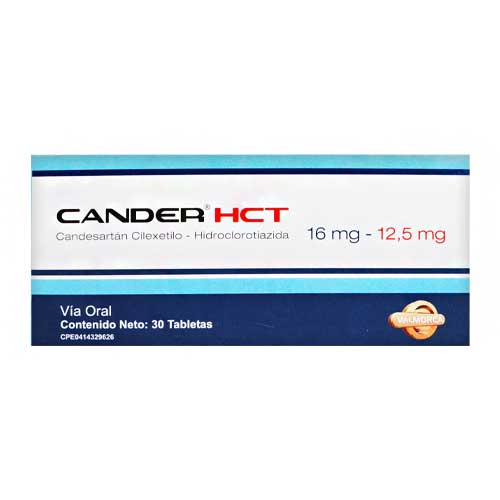 CANDER HCT 16MG 12.5MG 30TAB VALMORCA