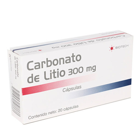 CARBONATO DE LITIO 300MG 20CAP