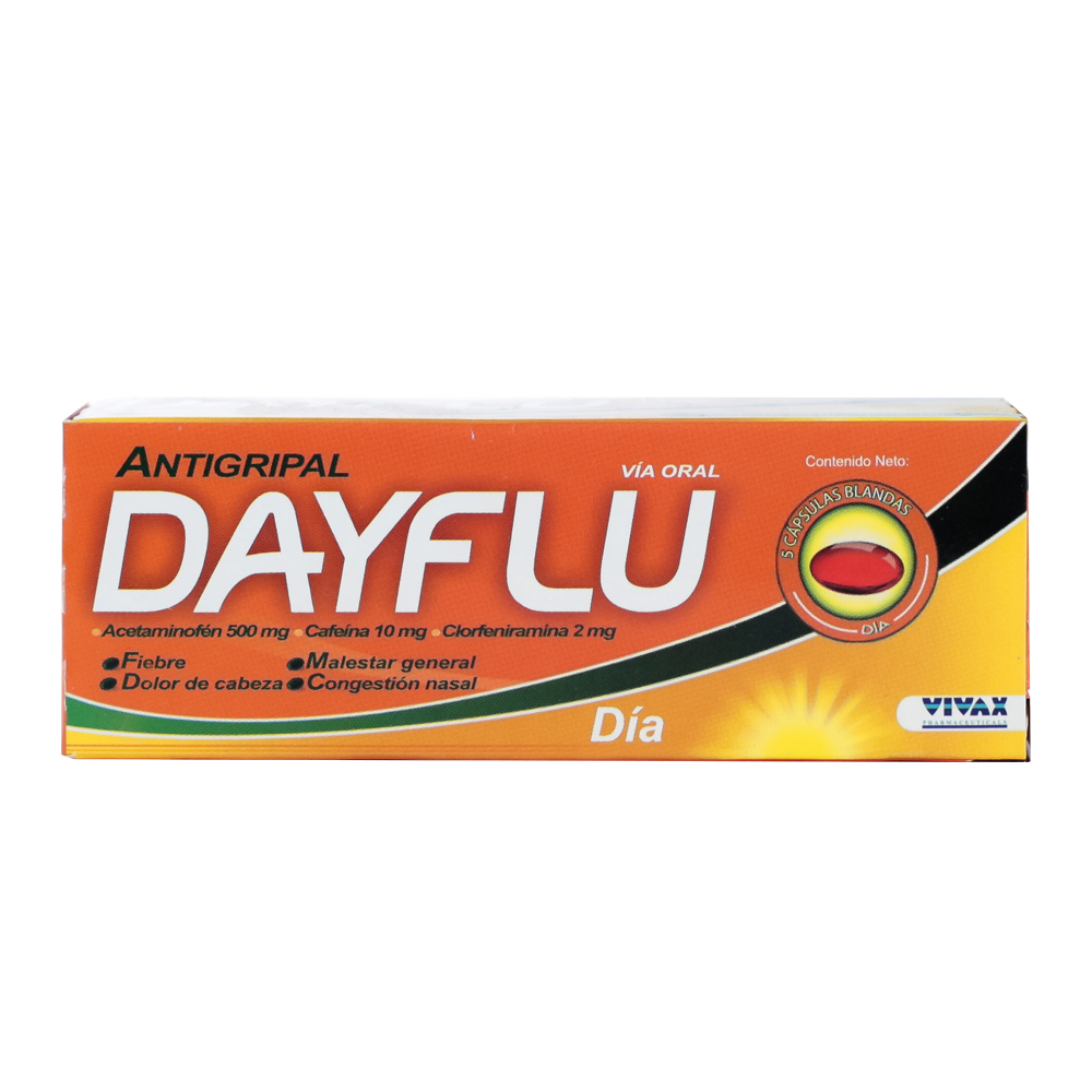 DAYFLU DIA 500 MG 5 CAP BLAN
