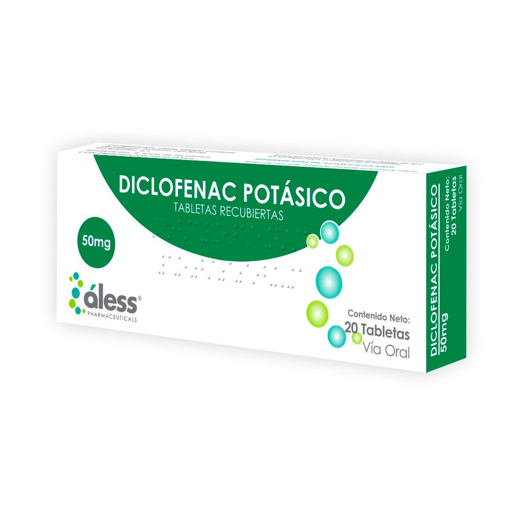 DICLOFENAC POTASICO 50MG 20TAB ALESS