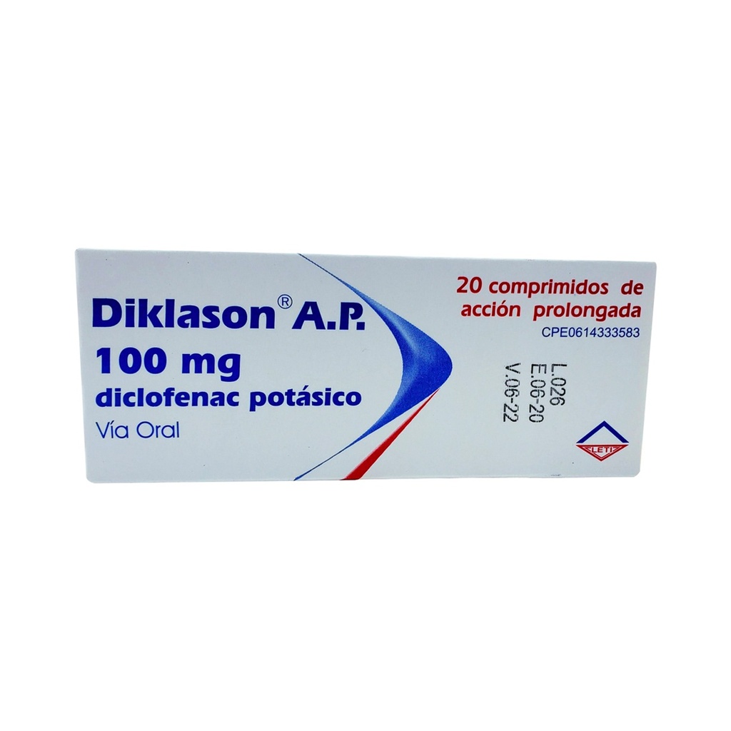 DIKLASON A.P 100MG 20COMP