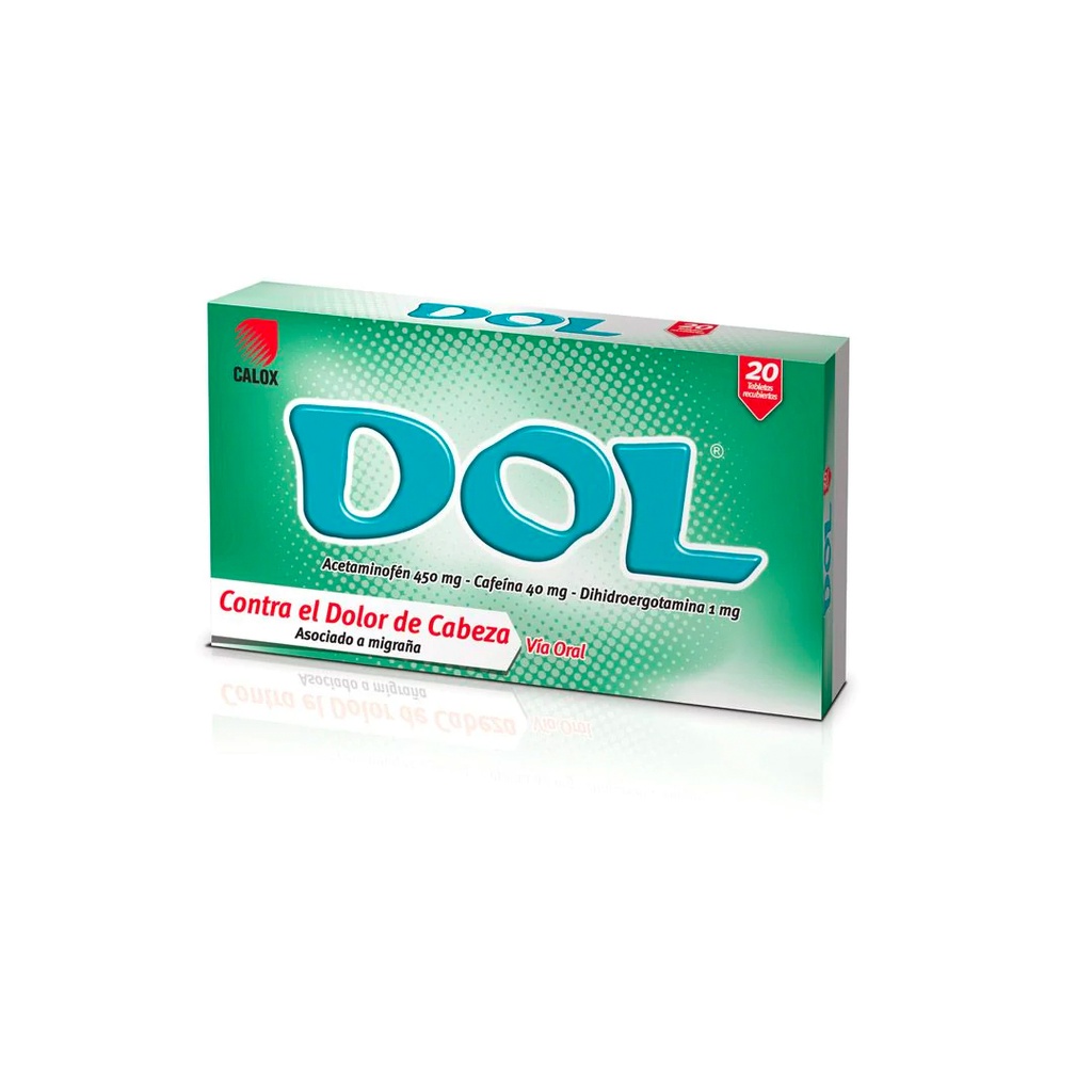 DOL 450 MG / CAFEINA 40 MG 20 TAB CALOX