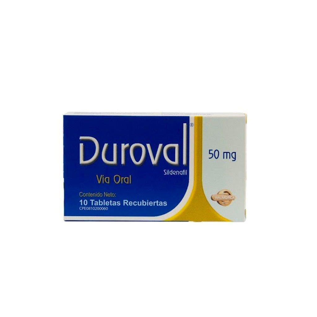 DUROVAL 50 MG 10 TABLETAS VALMORCA