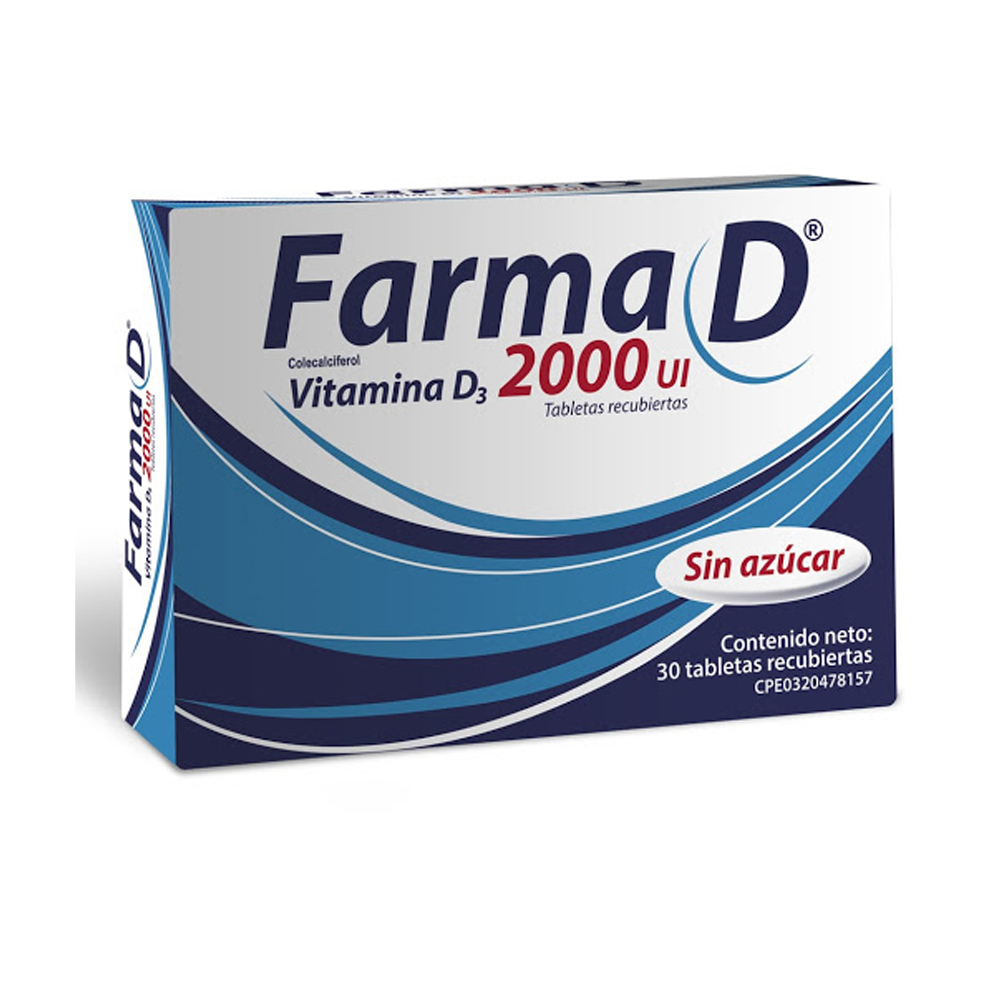 FARMA D VITAMINA D3 2000UI 30 TABLETAS FARMA