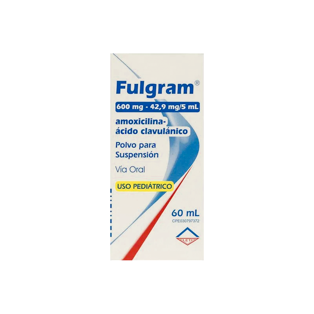 FULGRAM 600MG/42.9MG/5ML POLVO SUSP 60 ML