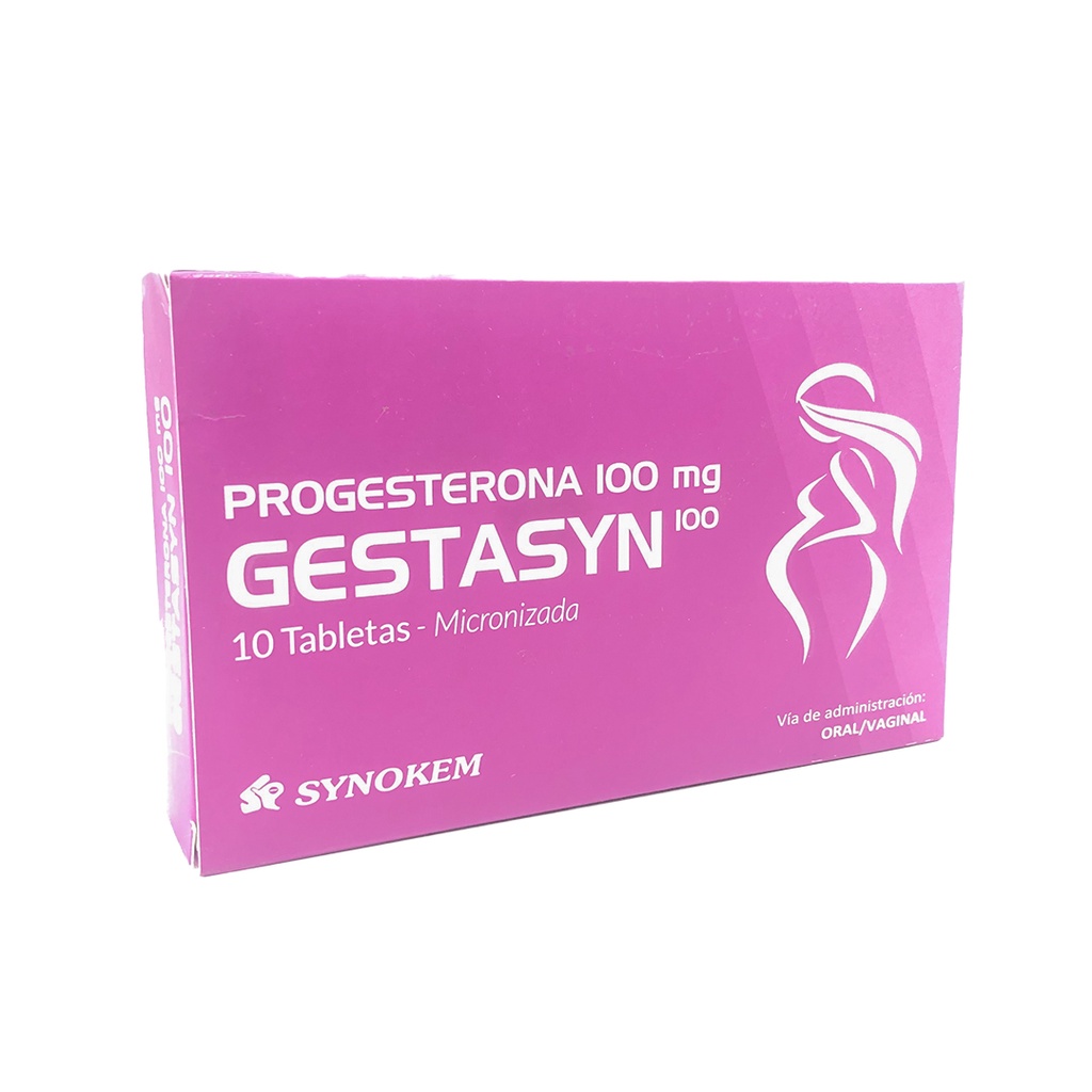GESTASYN 100MG / 10 TABLETAS ORAL/VAG.