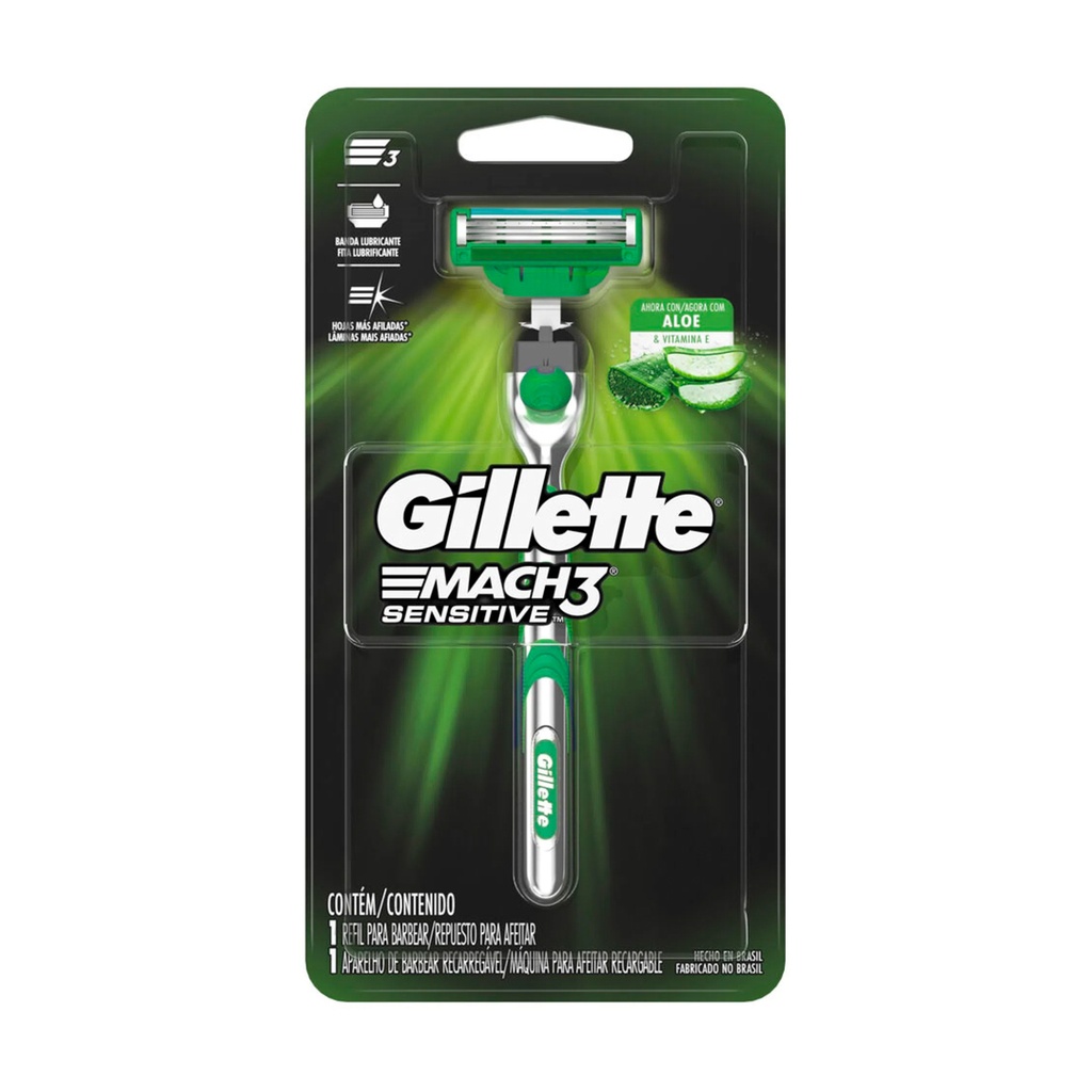 GILLETTE MACH 3 SENSITIVE 1UNI 