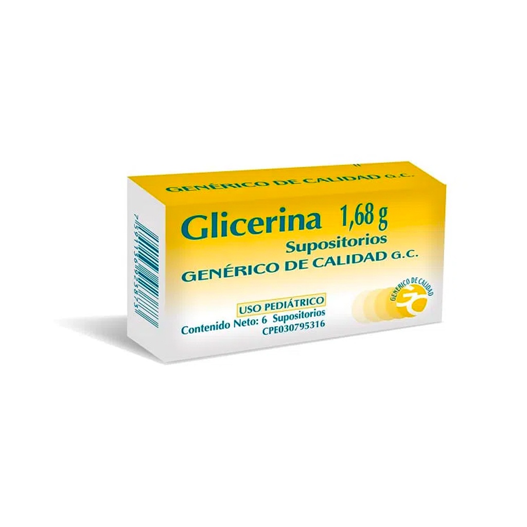 GLICERINA 1,68 G SUPOS PED 6 SUP GENERICOS DE CALIDAD