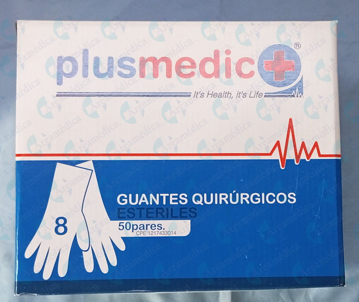 GUANTES QUIRÚRGICO 8.5 ESTERIL PLUSMEDIC