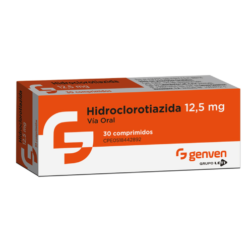HIDROCLOROTIAZIDA 12.5MG 30COMP GENVEN