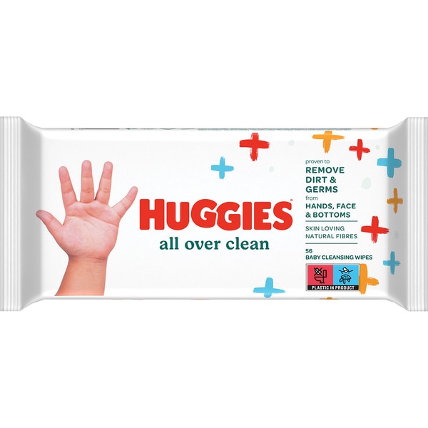 HUGGIES ALL OVER CLEAN 56 TOALLAS