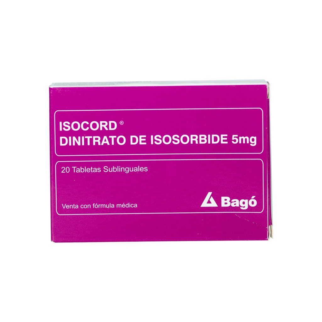 ISOCORD 5MG X 20 TAB. SUB. BAGO
