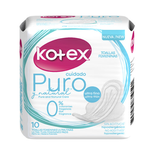 KOTEX PURO Y NATURAL X 10PCS