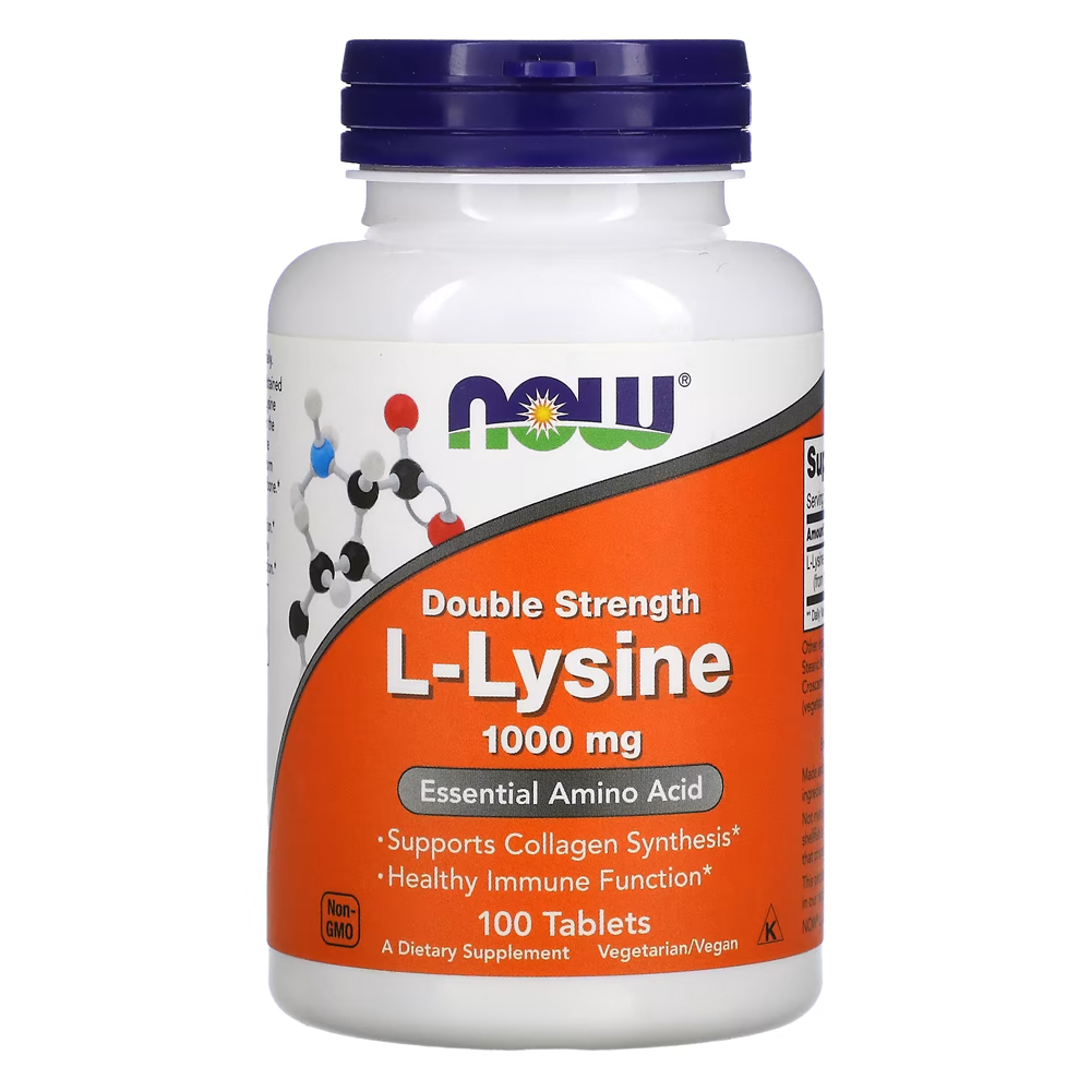 L-LYSINE 1000mg x 100 TABLETAS NOW
