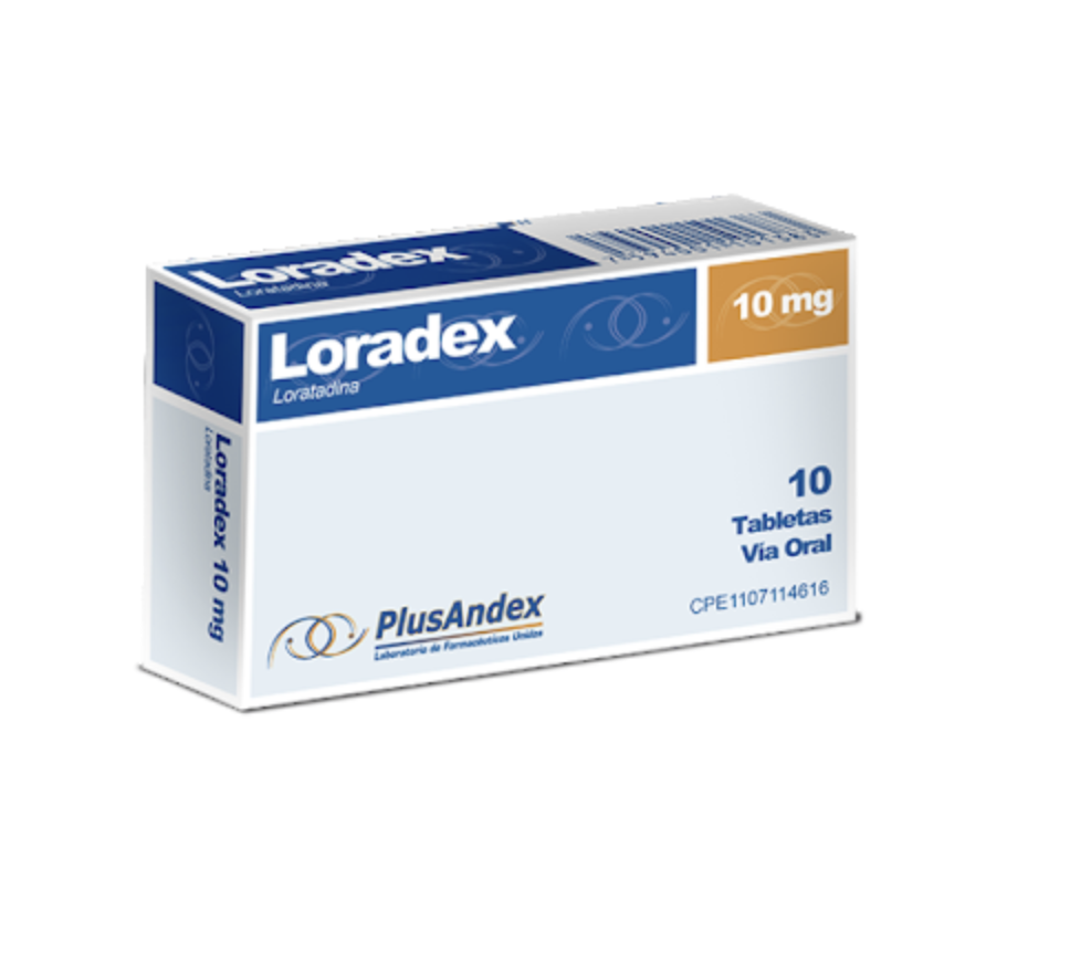LORADEX 10 MG 10 TABLETAS PLUSANDEX