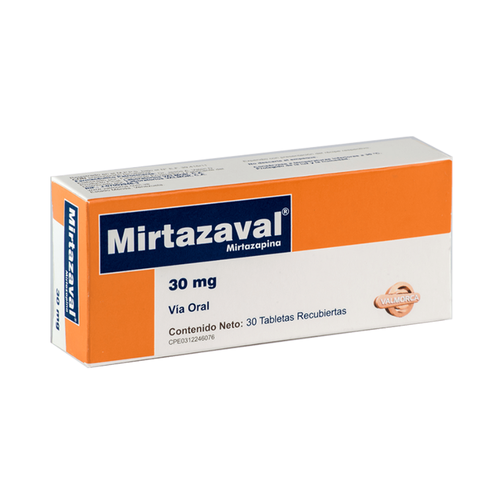 MIRTAZAVAL 30MG 30 TABLETAS VALMORCA
