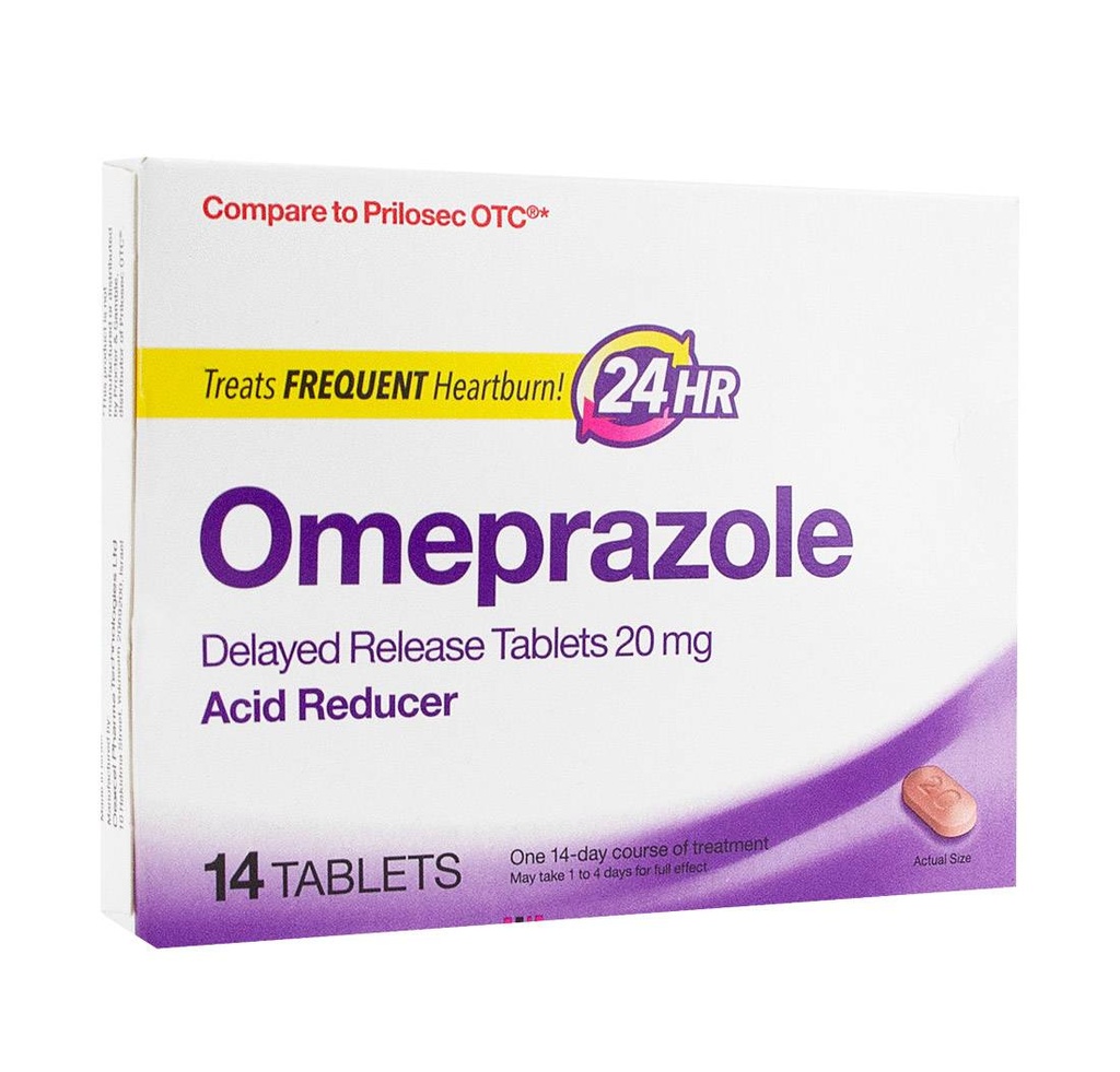 OMEPRAZOLE 24 HR 20mg x 14 TABLETAS KS