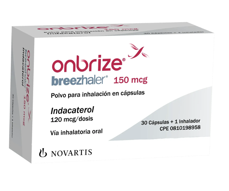 ONBRIZE 150mg x 30 CÁPSULAS + 1 INHALADOR