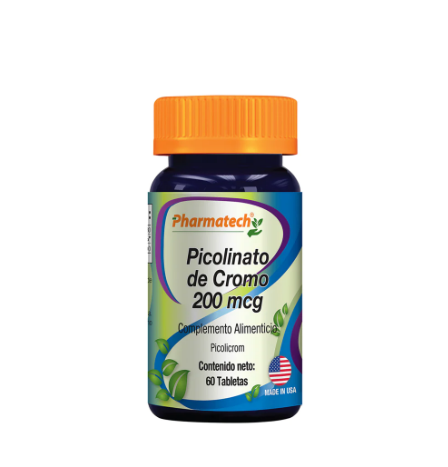 PICOLINATO DE CROMO 200mcg x 60 TABLETAS PHARMATECH