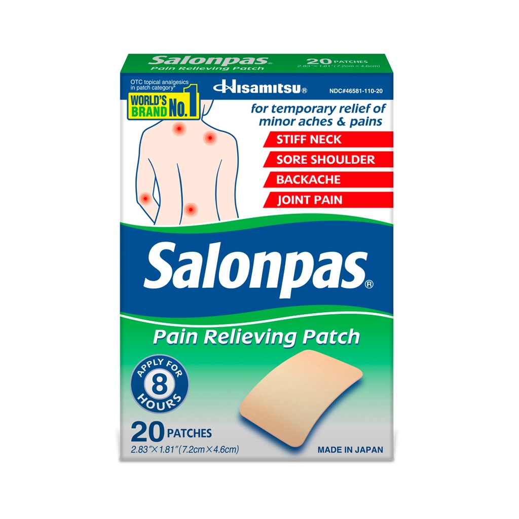 SALONPAS 1 SOBRE 20 PATCHES