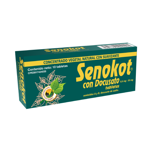 SENOKOT CON DOCUSATO 10 TABLETAS FARMA