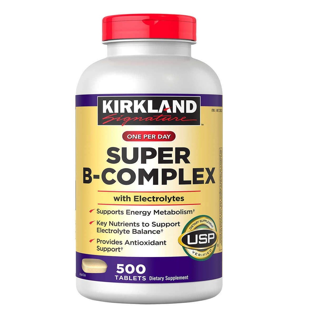 SUPER B-COMPLEX MULTIVITAMINS 500 TABLETAS KS