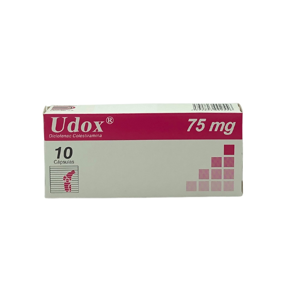 UDOX DICLOFENAC COLESTIRAMINA 75 MG 10 CAP