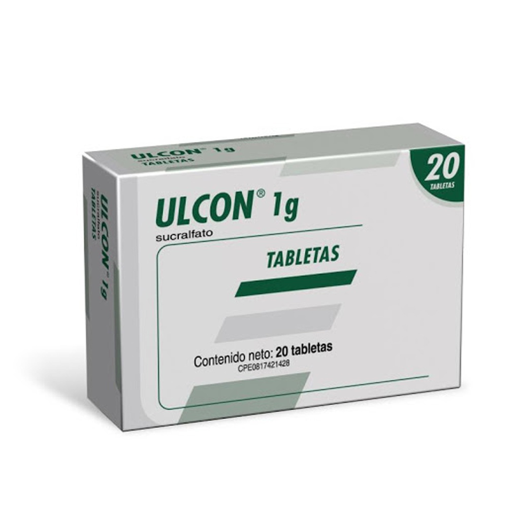 ULCON 1G 20 TABLETAS 