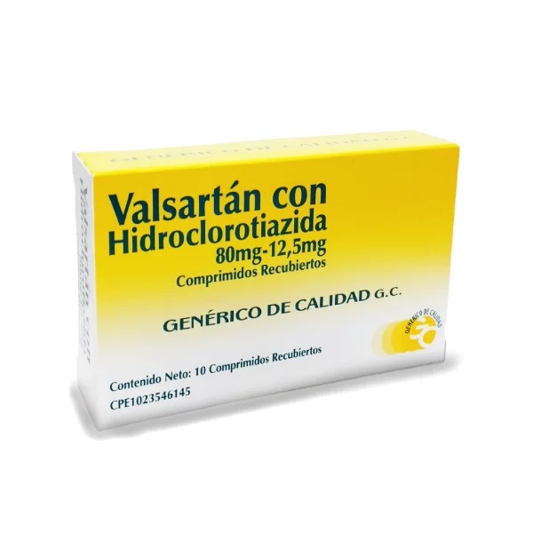 VALSARTAN 80/12,5MG X 10 COMP GENERICO DE CALIDAD