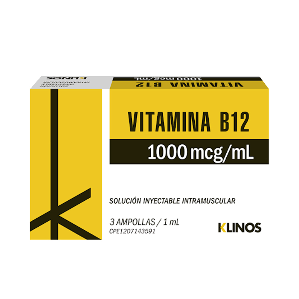VITAMINA B12 1000MCG 3AMP KLINOS
