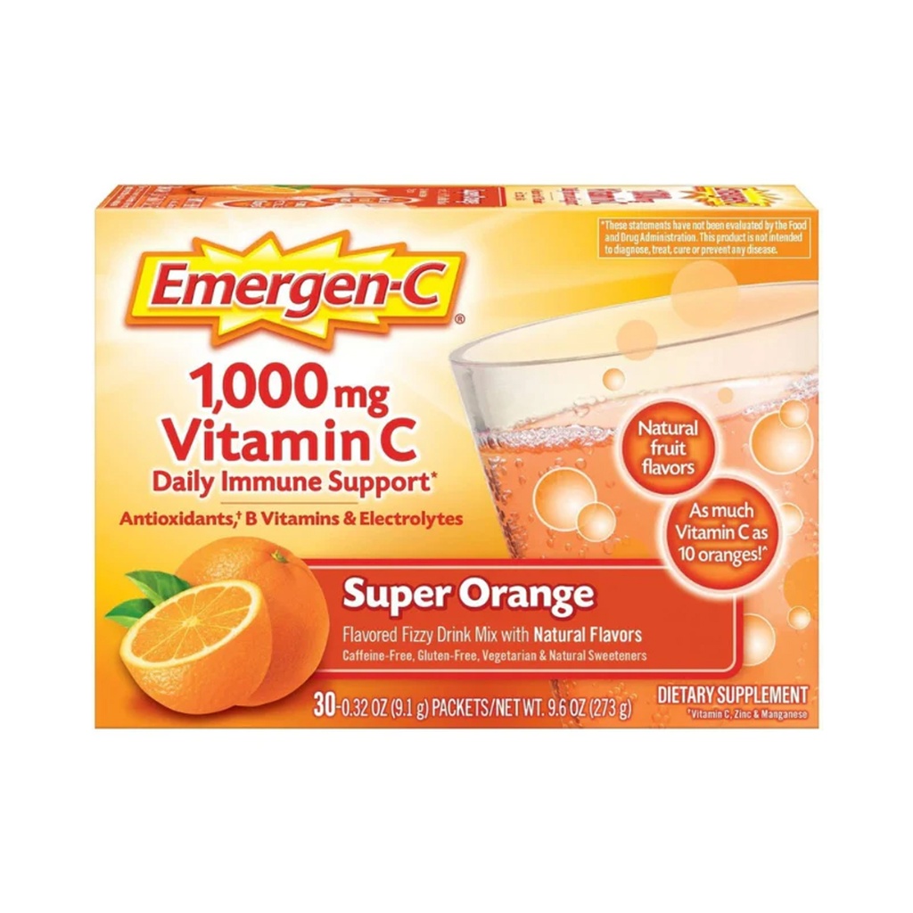 EMERGEN C ORANGE 1000MG 30 SOBRES