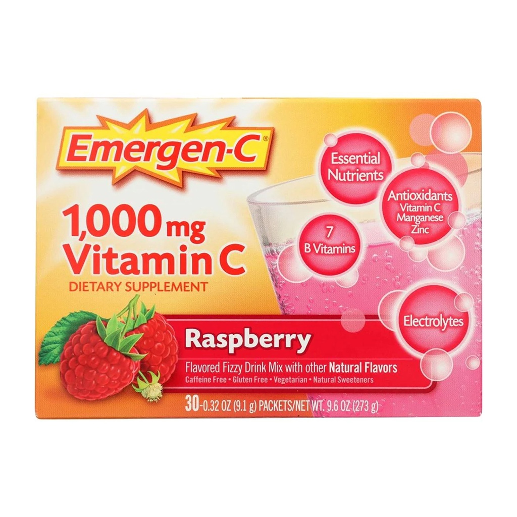 EMERGEN C RASPBERRY 1000MG 30SOB