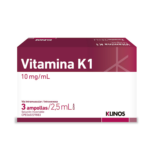 VITAMINA K1 10mg x 3 AMPOLLAS KLINOS