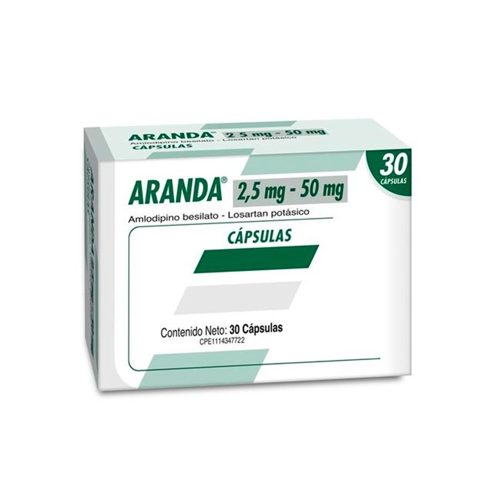 ARANDA 2.5mg x 50mg x 30 CÁPSULAS LAB FARMA