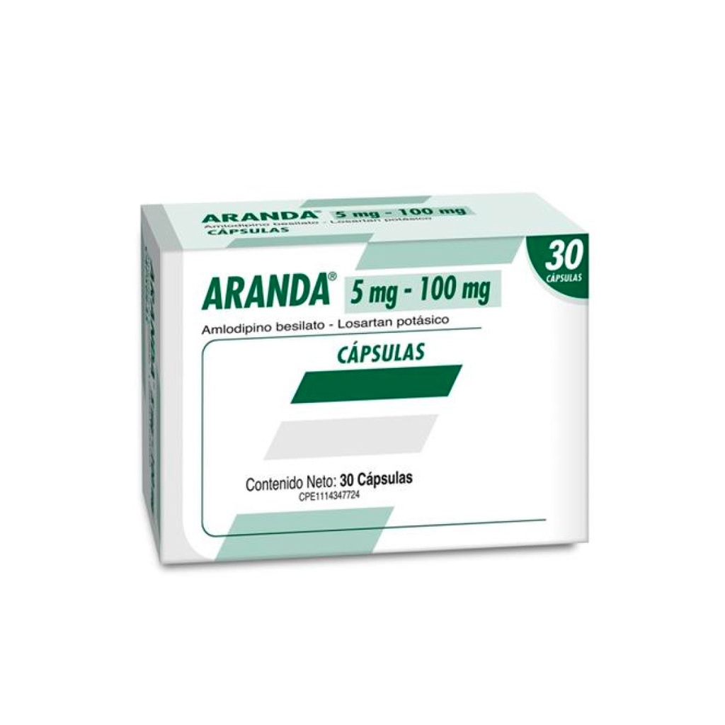 ARANDA 5mg/100mg x 30 CÁPSULAS LAB FARMA