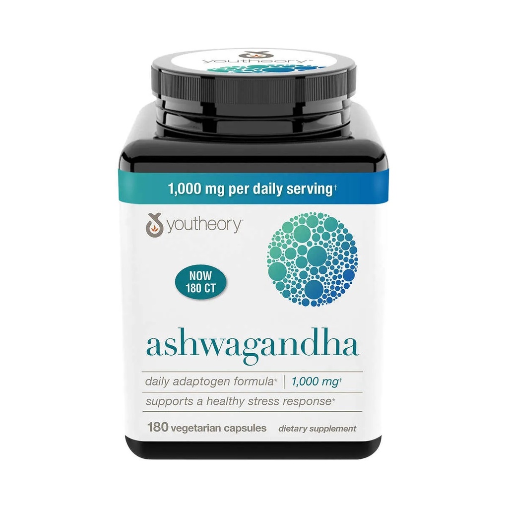 ASHWAGANDHA 1000MG 180CAP YOUTHEORY