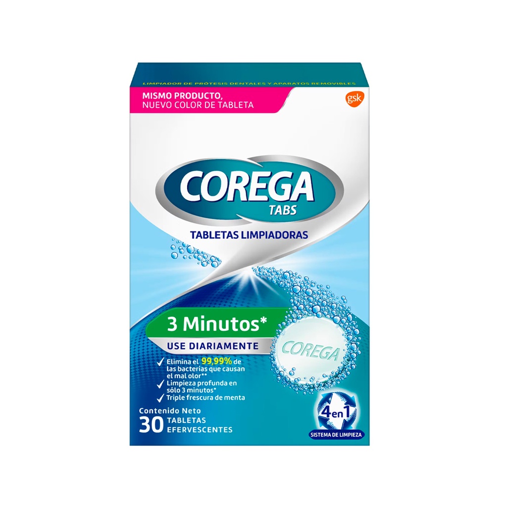 COREGA TABS LIMPIADOR DE PROTESIS 