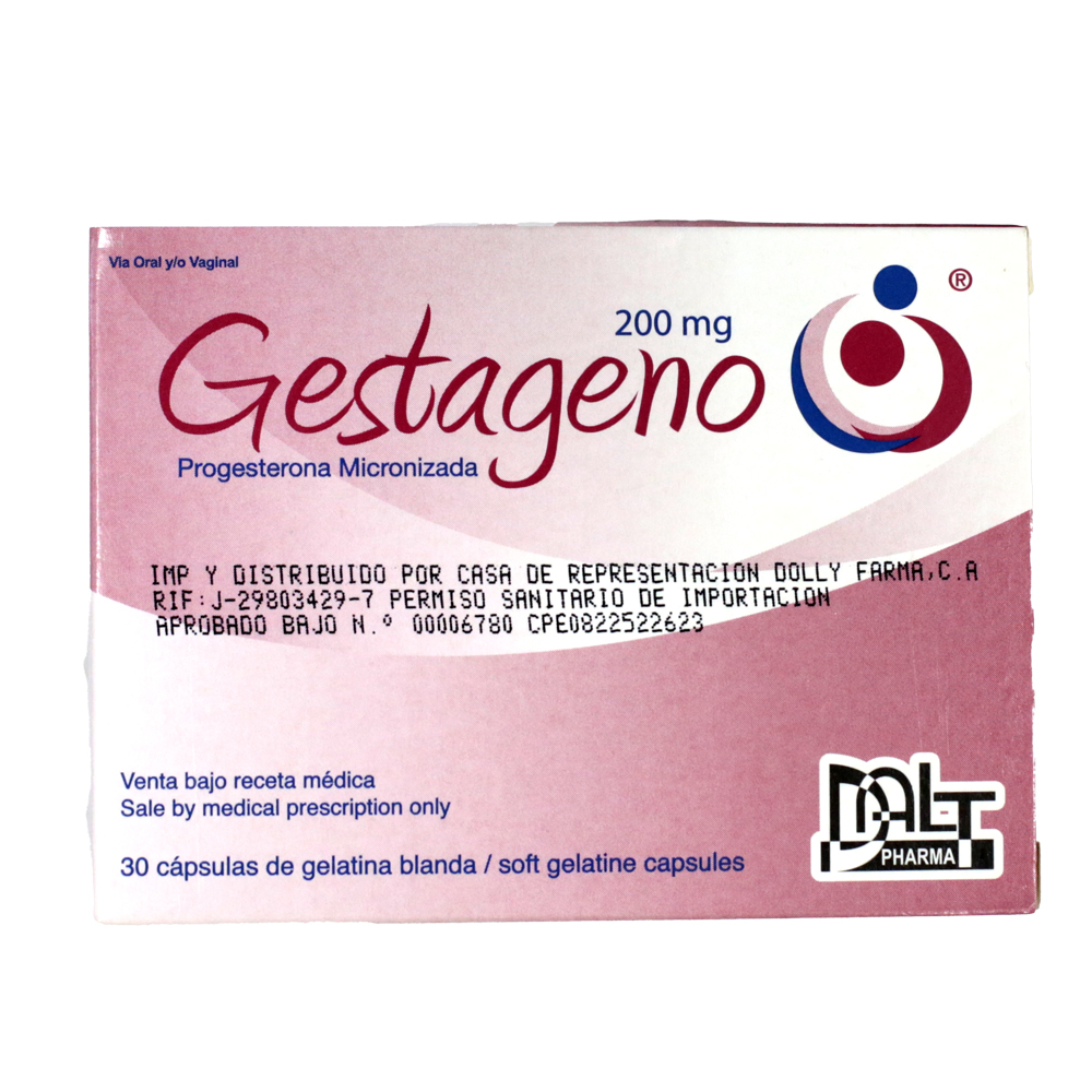 GESTAGENO 200MG 30CAP