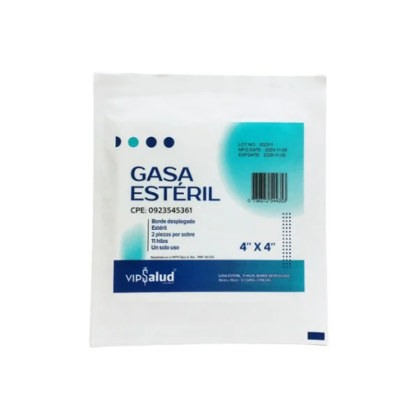 GASA ESTERIL 4X4 2 PIEZAS (UNIDAD)