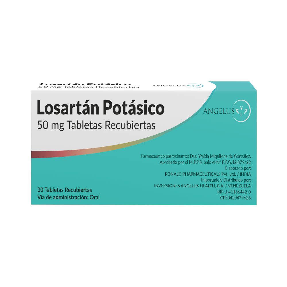 LOSARTÁN POTÁSICO 50MG X 30 TAB ANGELUS