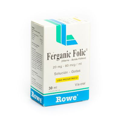 FERGANIC FOLIC GOTAS 20mg/80mcg/ml x 30ml ROWE