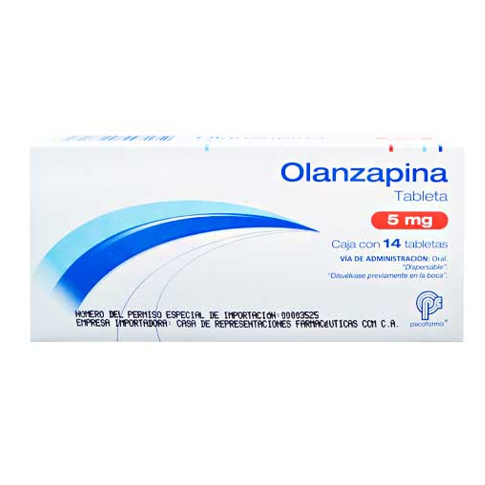 OLANZAPINA 5mg 14 TABLETAS DISPERSABLES