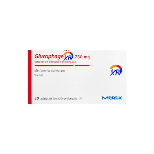 GLUCOPHAGE XR 750mg x 30 TABLETAS LP MERCK
