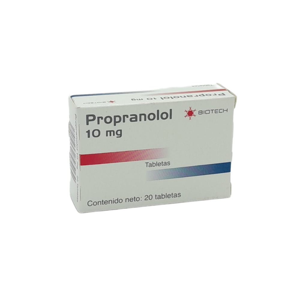 PROPANOLOL 10mg x 20 TABLETAS