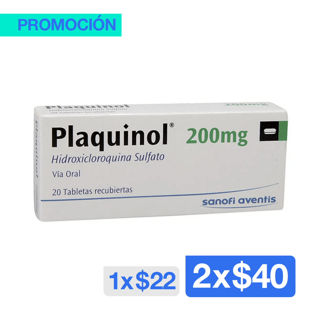 PLAQUINOL 200MG 20TAB  2 CAJAS