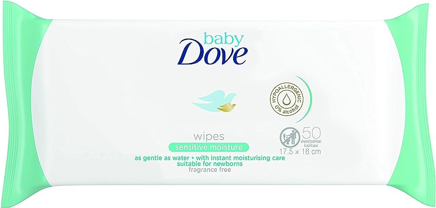 DOVE BABY WIPES SENSITIVE MOISTURE X 50 TOALLAS