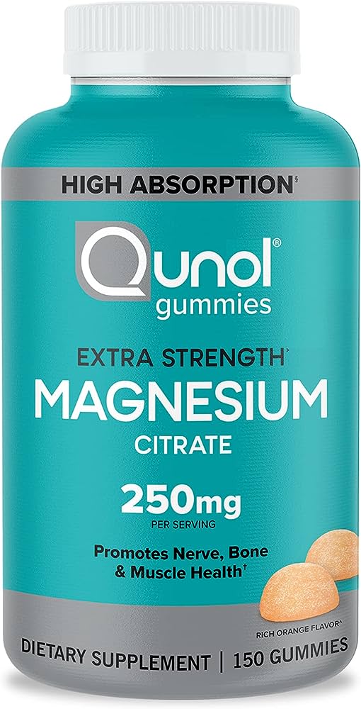 CITRATO DE MAGNESIO EXTRA STRENGH 250MG X 150 GOMITAS QUNOL GUMMIES