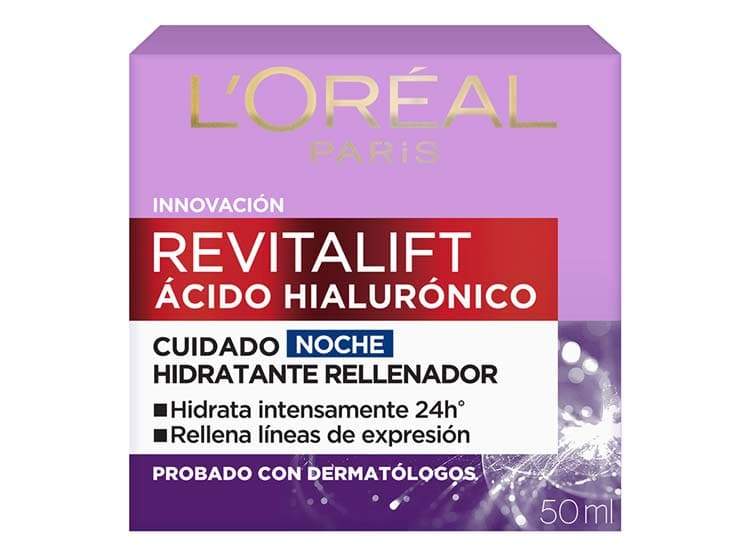 LOREAL PARIS REVITALIFT ACIDO HIALURONICO HIDRATANTE RELLENADOR NOCHE 50ML